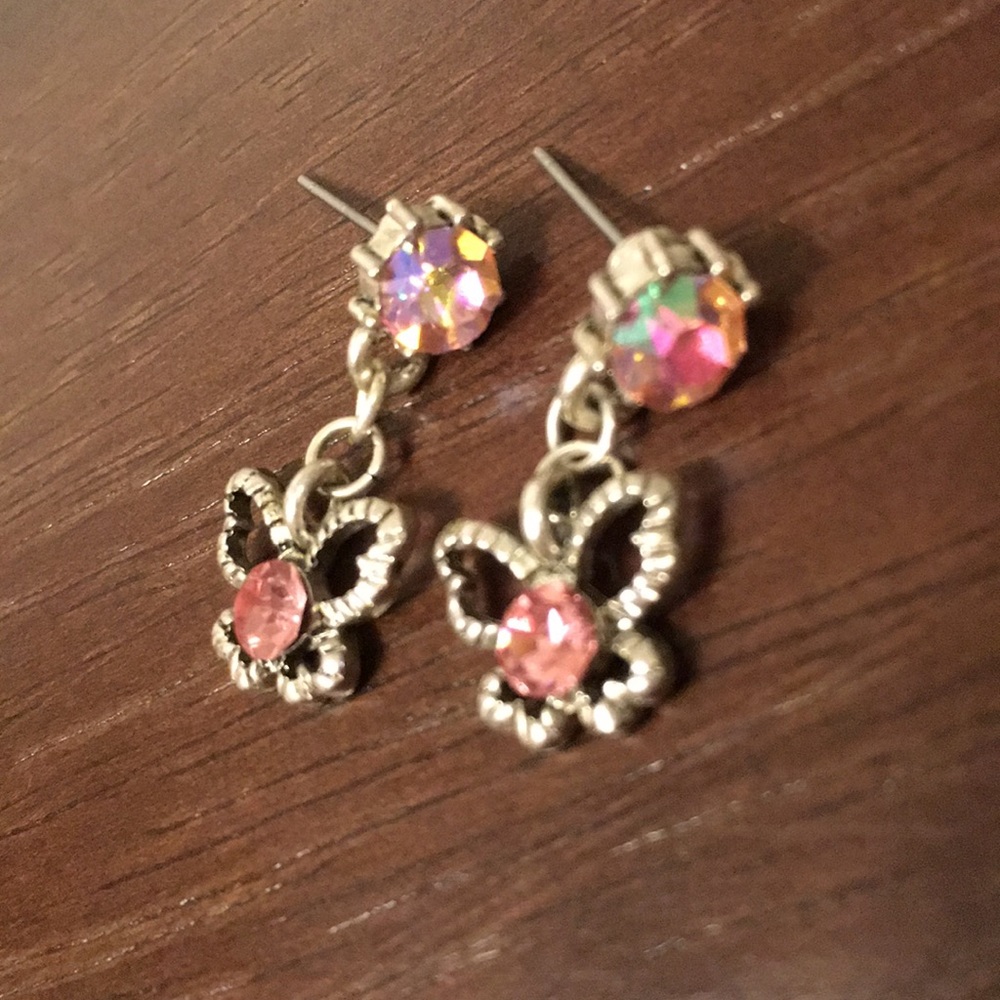 💎SALE💎 crystal butterfly dangling earrings